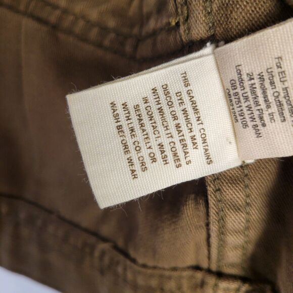 Free People Womens Faye Canvas Military Jacket Size Small Green Zip Up Lace Up - Picture 8 of 10